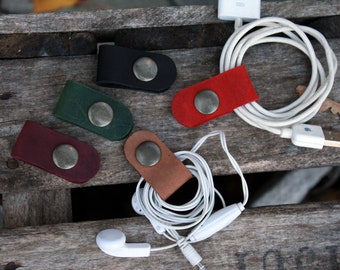 Set of 5 cable organizers, earphone organizer, headphone cord wrap, cable Holder