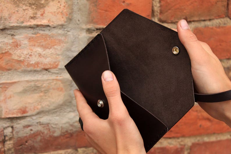 Leather Clutch Wrist Wallet Leather wrist wallet Wrist Bag