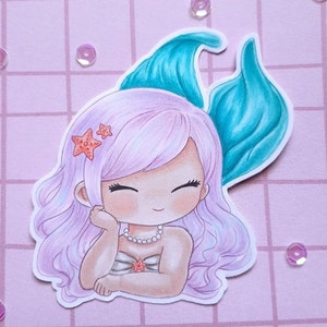 PNG Chibi Liegende Meerjungfrau. Digitales Stempelpaket, Digi-Stempel, Digistamp, digitaler Stempel, Kartenherstellung, Scrapbooking, Kartenherstellung, Meerjungfrau, kleine Meerjungfrau