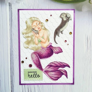 PNG Sirena Kai. Pack Sello digital, digi stamp, digistamp, digital stamp, tarjetería, scrapbooking, cardmaking, mermaid, mermay, sirenita