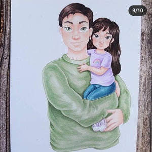 PNG Papá y peque. Pack Sello digital, digi stamp, digistamp, digital stamp, tarjetería, scrapbooking, cardmaking, fathers day, día del padre