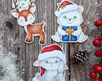 Christmas Animals Pack. Digital stamps, digi stamp, digistamp, digital stamp, card making, scrapbooking, cardmaking, Christmas, Xmas, animal
