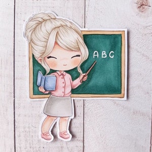 PNG Professor Chibi. Pacote de carimbo digital, carimbo digi, carimbo digital, carimbo digital, confecção de cartões, scrapbooking, confecção de cartões, formatura, fim de curso