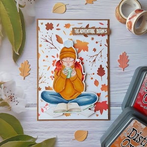 Emma. Sellos digitales, digi stamp, digistamp, digital stamp, tarjetería, scrapbooking, cardmaking, coffee, café, tea, té, autumn, otoño