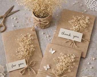 Dried Baby's Breath Stems | Natural White Floral DIY Decor, 20 Stems