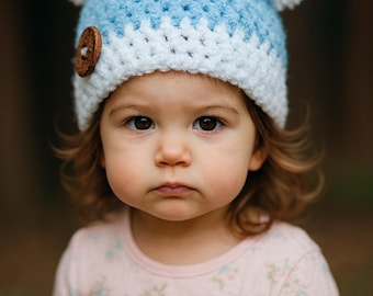 Baby Pom Pom Hat Crochet Pattern – Newborn to 24 Months