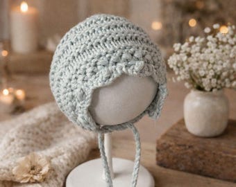 Knitted Baby Bonnet Pattern 0–24 Months-Bonnet PDF