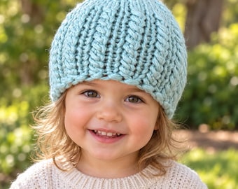 Padrão de Tricô para Gorro de Bebê com Ponto Torcido | Tricô Plano (PDF)