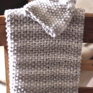 Knitting PATTERN- Evan Pom Pom Hat and Blanket Set for Sizes Newborn to 2-3 Months