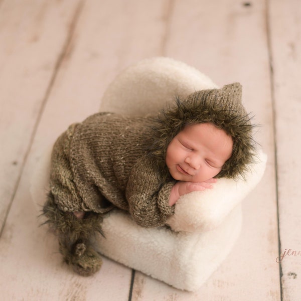 Knitting PATTERN- Knitted Eskimo Set,DK yarn knitted prop, unisex photo prop patern,knitted outfit pattern