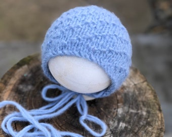 Knitting PATTERN- Bradley Bonnet, Newborn Bonnet