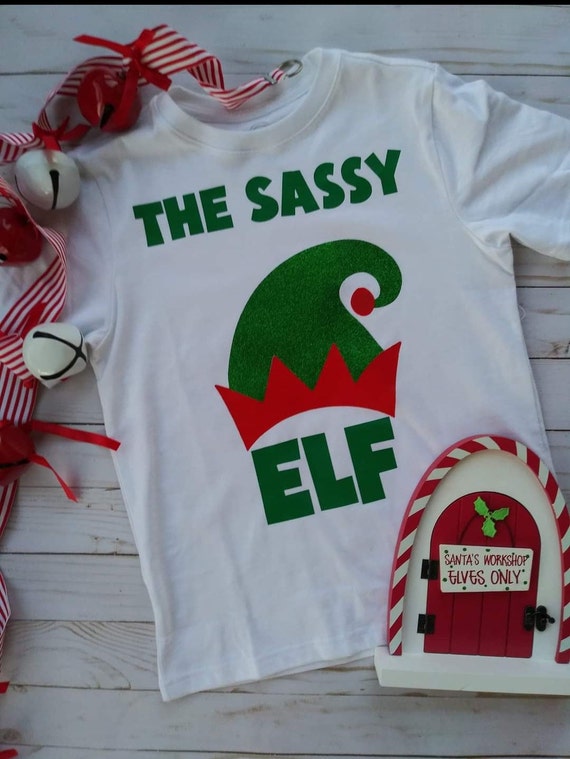 The Sassy Elf T-Shirt| Christmas T-Shirt| Funny Christmas Tee| Christmas Party| Christmas Shirt for Kids and Adult