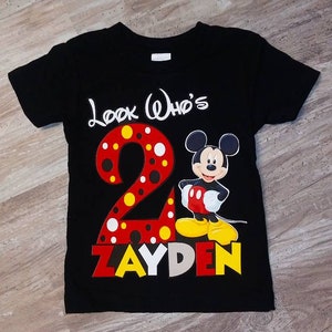 Look who's 2 Mickey Mouse Birthday Shirt