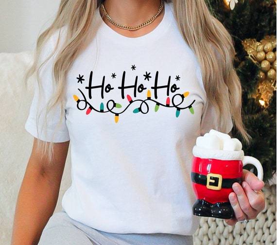 Ho Ho Ho Christmas Lights Family Shirts| Christmas Eve Pajamas| Christmas Eve Gifts| Christmas Party| Holiday Season| X-mas Gifts| Lights