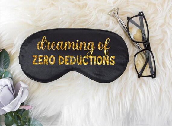 Dreaming of Zero Deductions Sleeping Mask, Competition Cheer, Dance, Marching Band, Sleeping Masks, Gymnastics