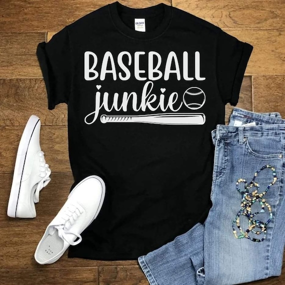 Baseball Junkie T-shirt| Softball Junkie T-shirt| Baseball Mom Shirt| Gameday| Baseball Game Day Gear| Coaches Gift| Team Gift| Team Shirt