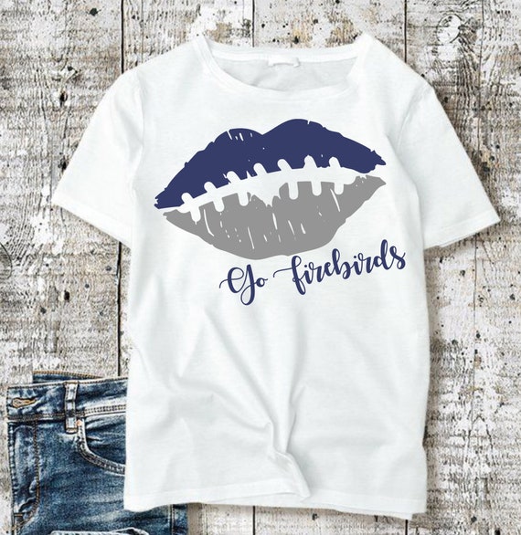 Football lips - Unisex Tshirt | Tailgate shirt | football shirt | football mom shirt | sports mom shirt | sports day shirt | game day shirt.