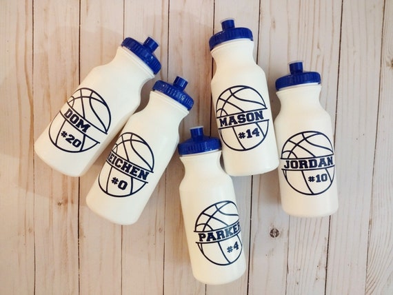 Sports water bottle, basketball, football, soccer, volleyball, pop top, squeeze bottle, custom, Name Water Bottle