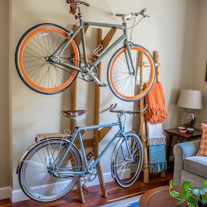 The Moose - Wall Mounted Double Bike Rack - Bike Shelf