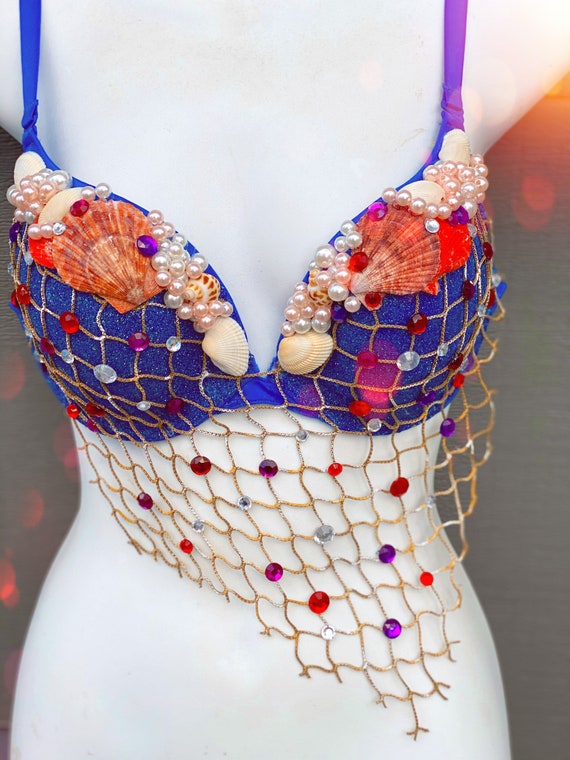 Custom Mermaid Bra, Mermaid Bra, Mermaid Costume, Rave Top, Mermaid Top,  Mermaid Rave Top -  Canada