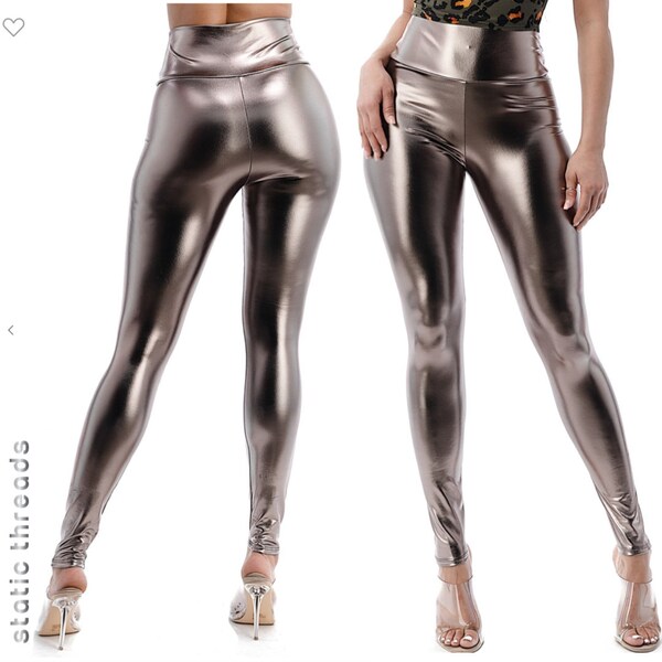 Silver Leggings Etsy