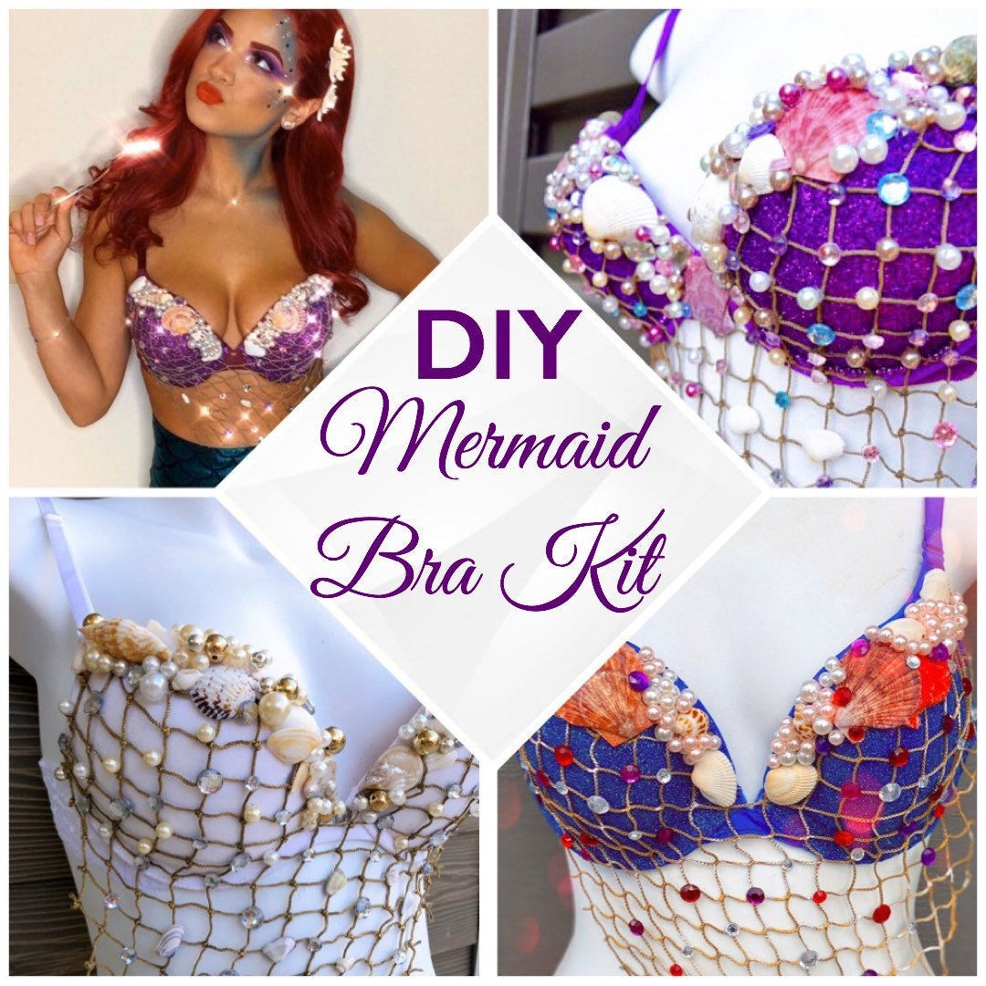 Custom Mermaid Bra in Stock, Mermaid Costume Bra, Mermaid Costume, Mermaid  Top 