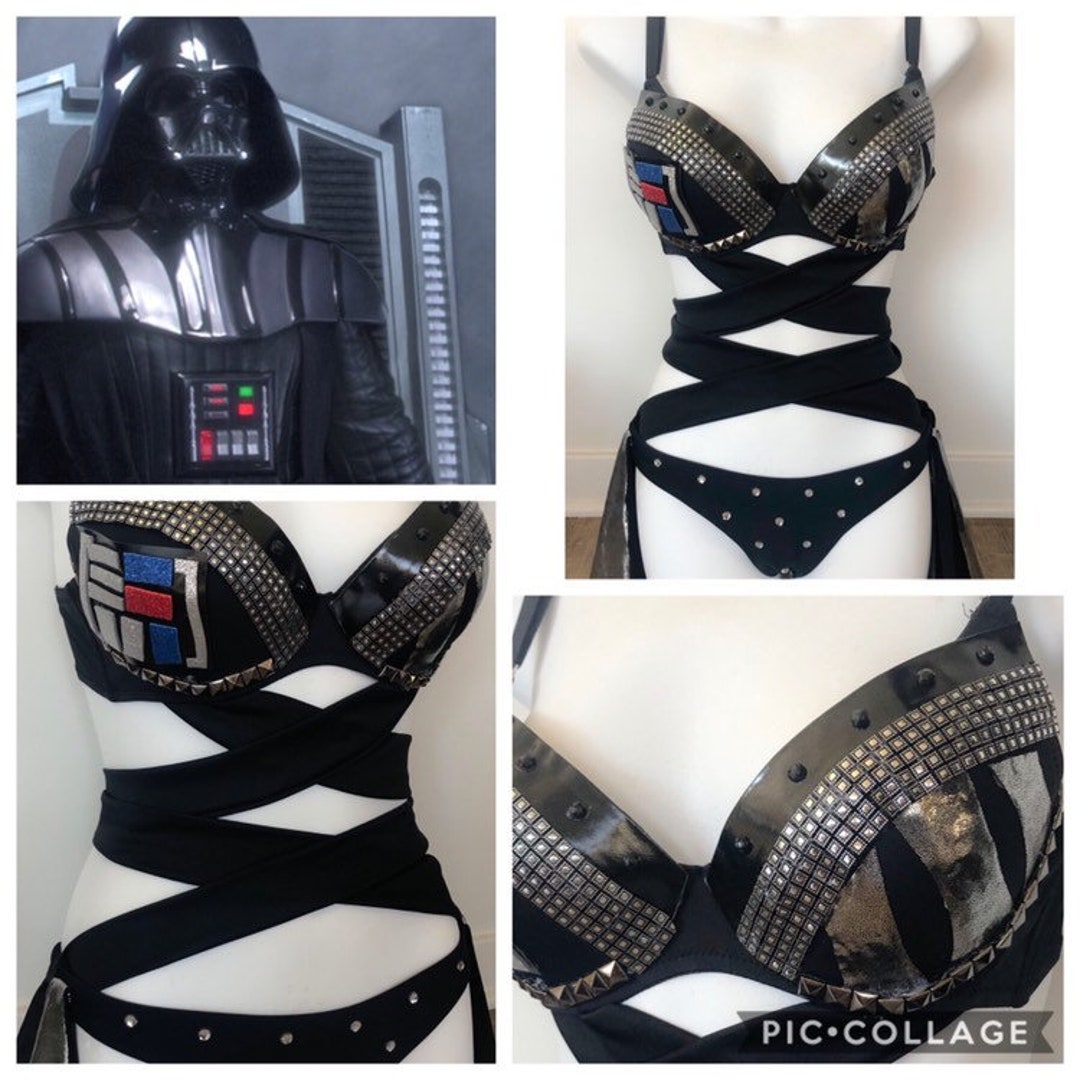 Dark Side Costume, Darth Vayder Bra, Darth Vader Outfit, Star War Rave  Lingerie 