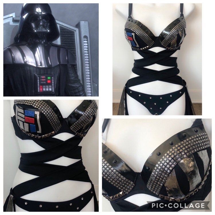 Buy Dark Side Costume, Darth Vayder Bra, Darth Vader Outfit, Star War Rave  Lingerie Online in India 