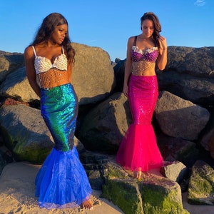 Sequin Mermaid Skirt, Adult Mermaid Skirt, Choose Color