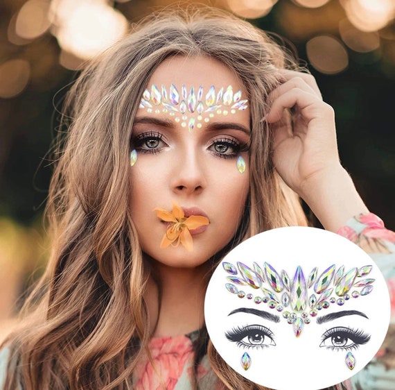 Festival Rhinestones, Face Rhinestones, Crystal Face Sticker 