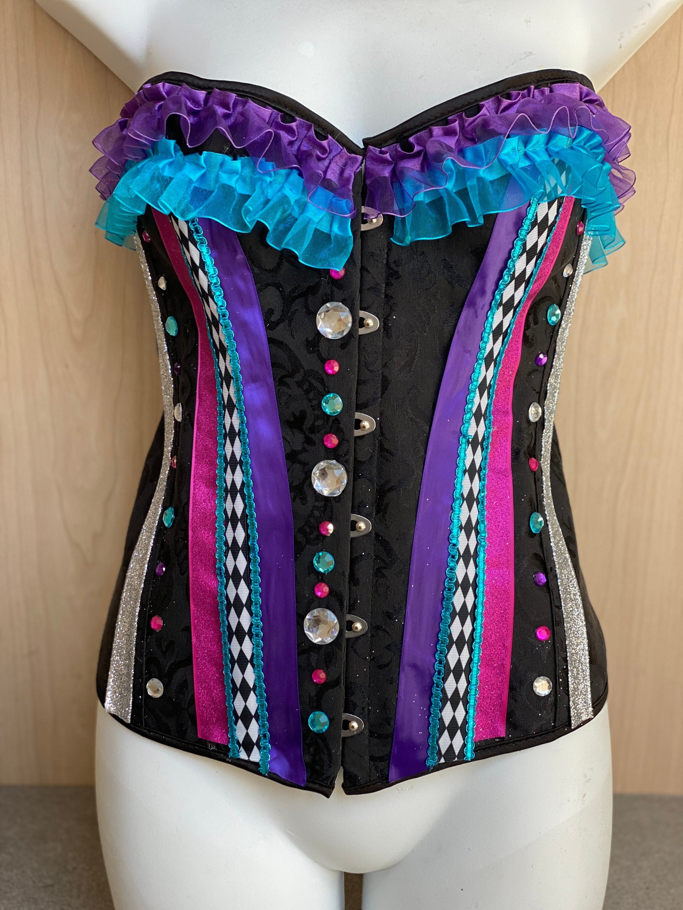 Mad Hatter Costume & Hat Mad Hatter Corset Costume Custom Dance