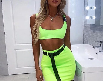 neon two piece set