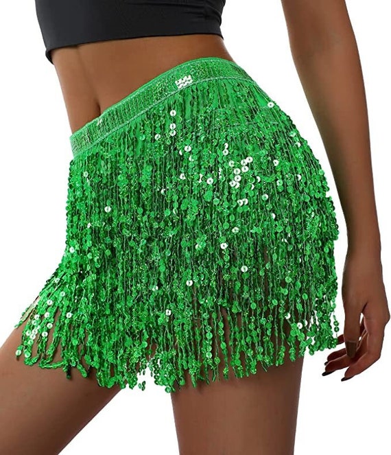 Mermaid Sequin Skirt Green Sequin Skirt Festival Skirt - Etsy