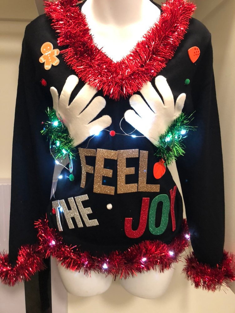 Feel The Joy Plus Size Ugly Christmas Sweater - StirTshirt