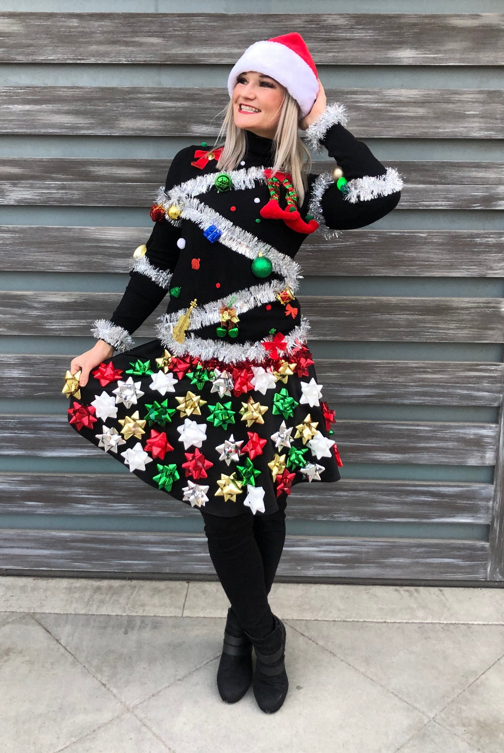 Ugly christmas sweater best sale skirt