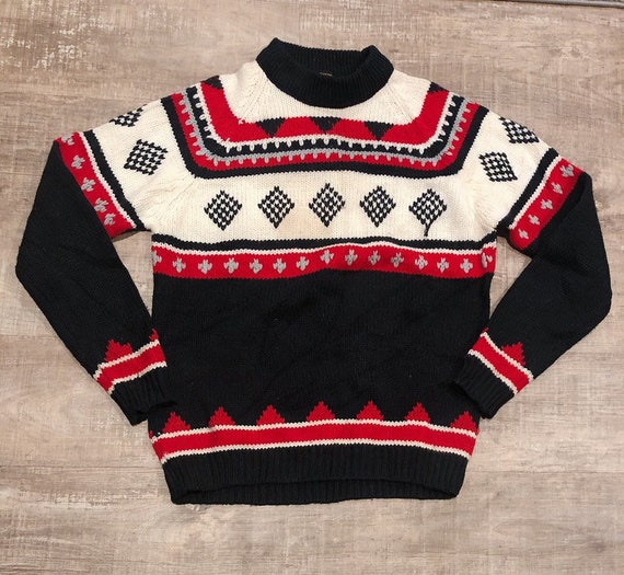 mens ski sweaters vintage