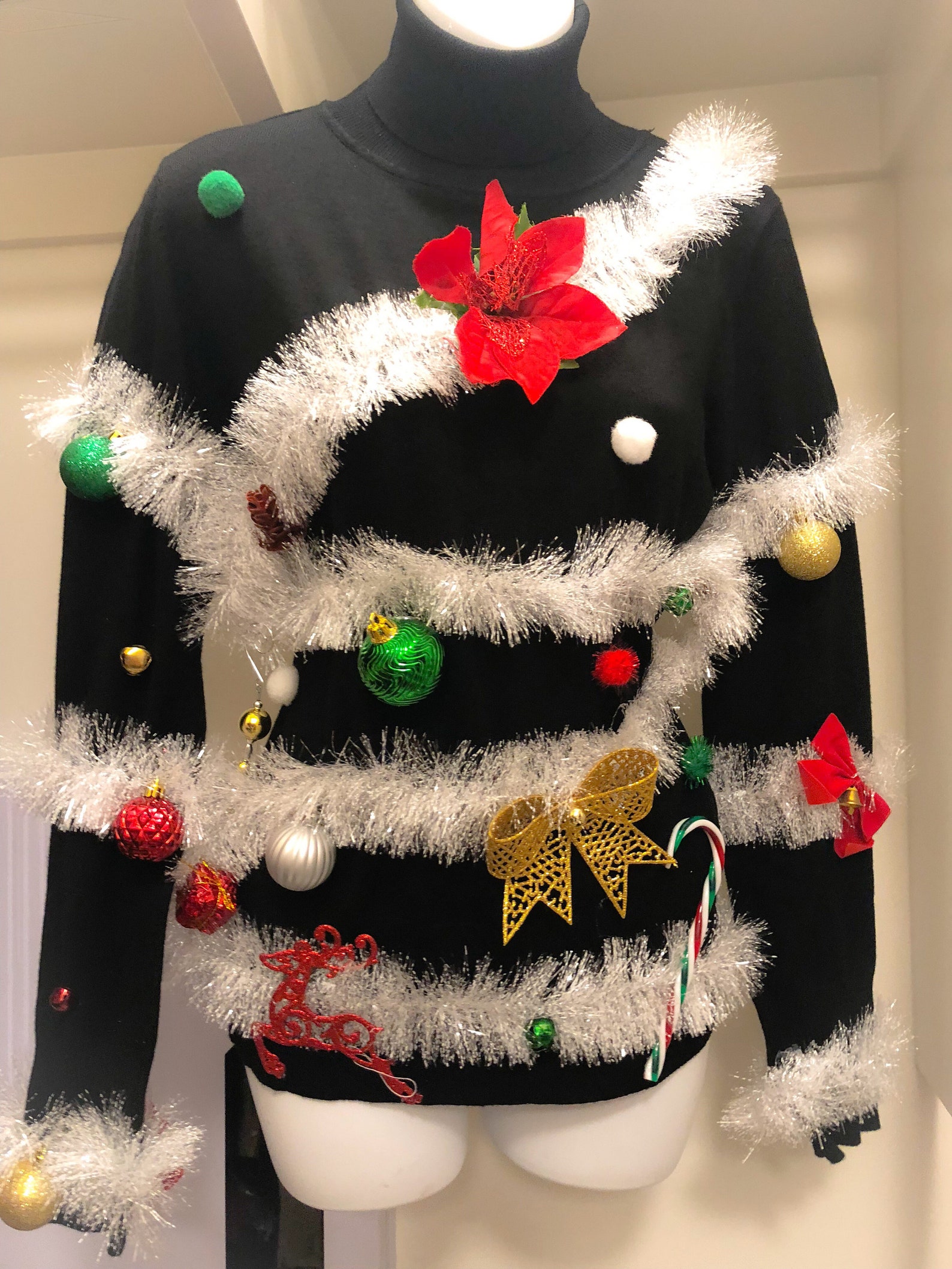 Lelijke kersttrui Lelijke Kersttrui Vrouwen Kerstboom Trui Etsy