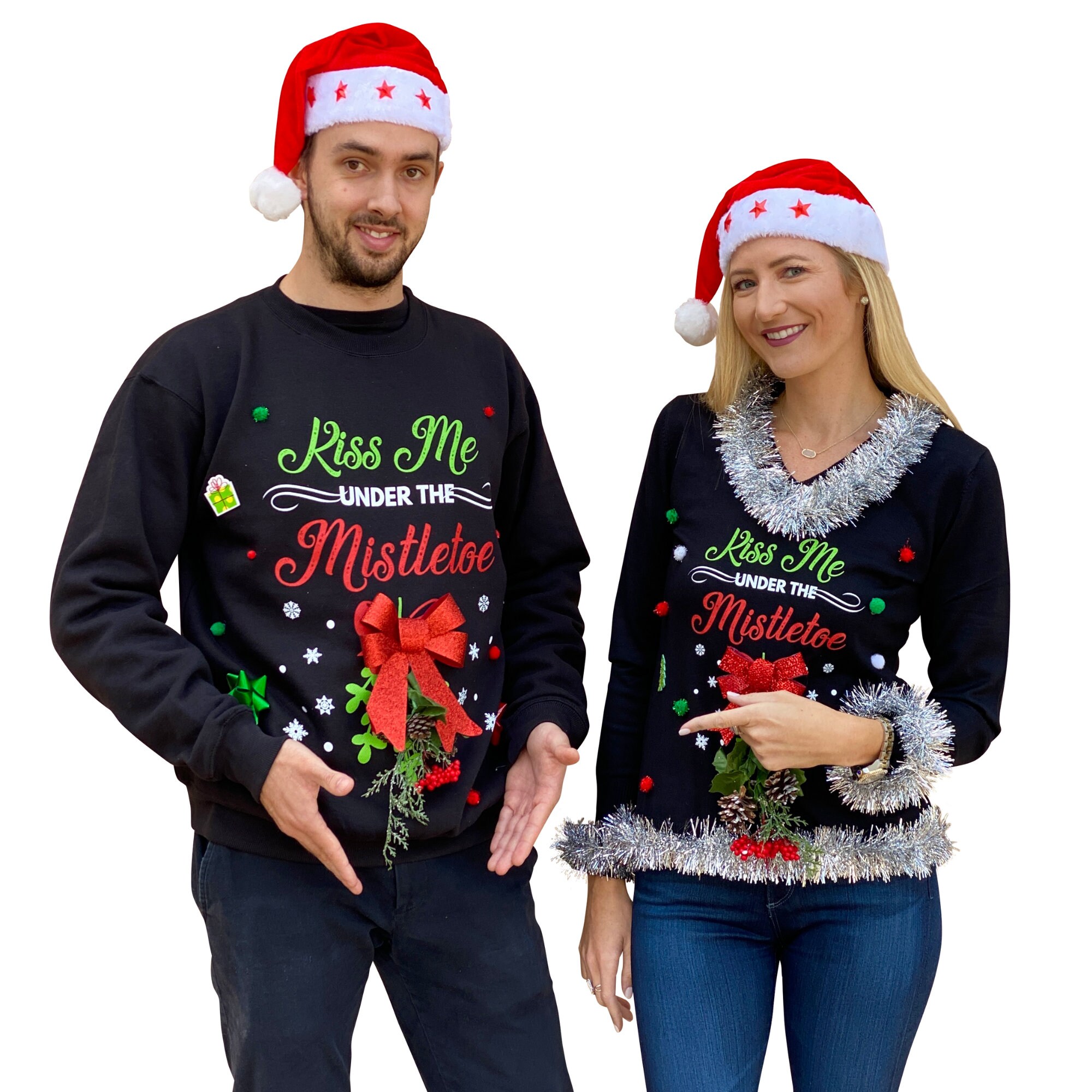 Kiss me under clearance the mistletoe ugly sweater