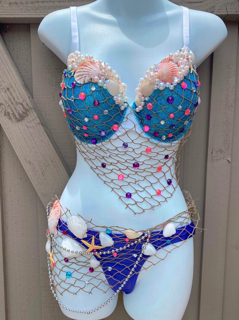 Mermaid Bra Mermaid Bra Sexy Mermaid Costume Rave Top Etsy