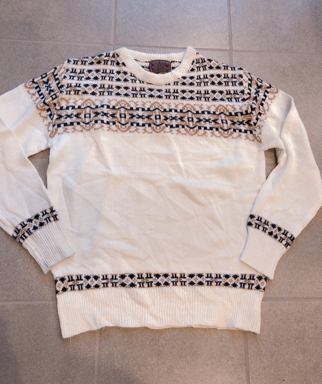 Mens Vintage Ski Sweater Mens Vintage Sweater Size Large Etsy