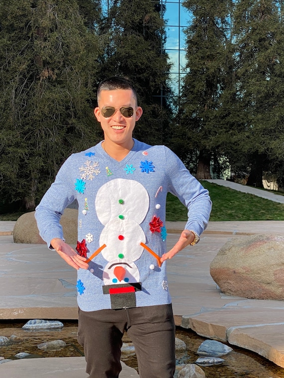 Christmas Tree Upside Down Snowman Sweater Upside Down Snowman