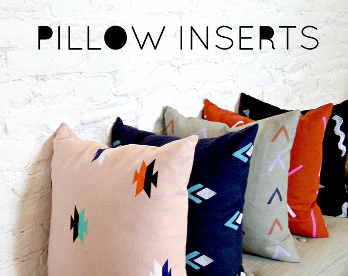 PILLOW INSERTS / Down and Cotton 20x20 16x24 25x25 Throw Etsy