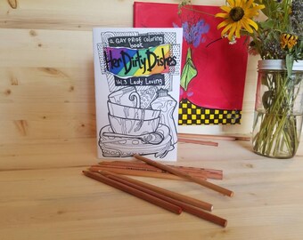 Vol 3 Lady Loving Gay Pride Coloring Book Lesbian Adult Her Dirty Dishes