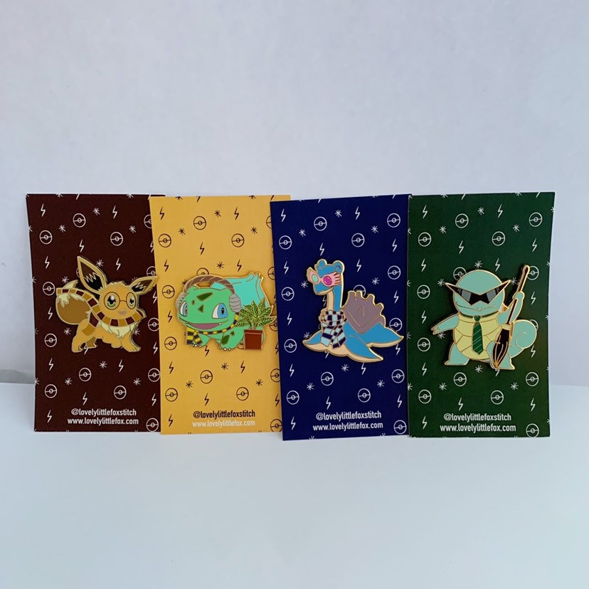 Wizard Squirtle Pin Wizard pin Malfoy Pin Magical Squirtle Slytherin House Pin School House Pin Potter Pin Pokemon Fan Art