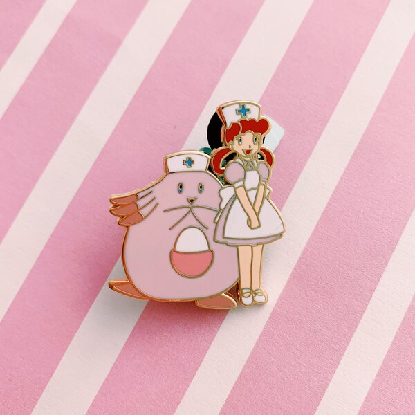 Nurse Joy Enamel Pin - Chansey Pin - Nurse Joy Pin - Pokemon Pin - Healthcare workers - Nurse Pin  - Nurse Gift - Pokemon Fan Art