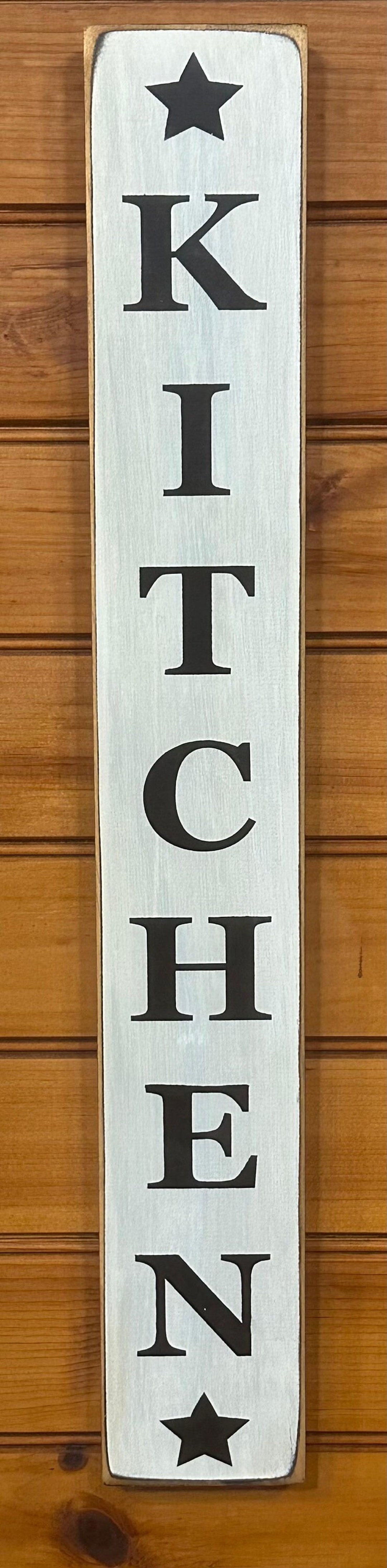 Vertical Kitchen Sign With Stars Etsy