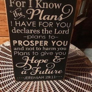 Jeremiah 29:11 sign 18x12 FREE SHIPPING Ready to go as pictured image 3