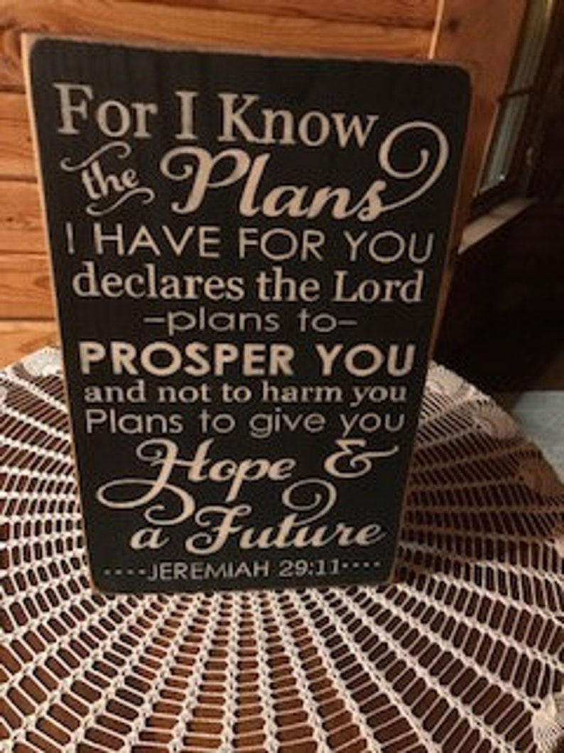 Jeremiah 29:11 sign 18x12 FREE SHIPPING Ready to go as pictured image 3