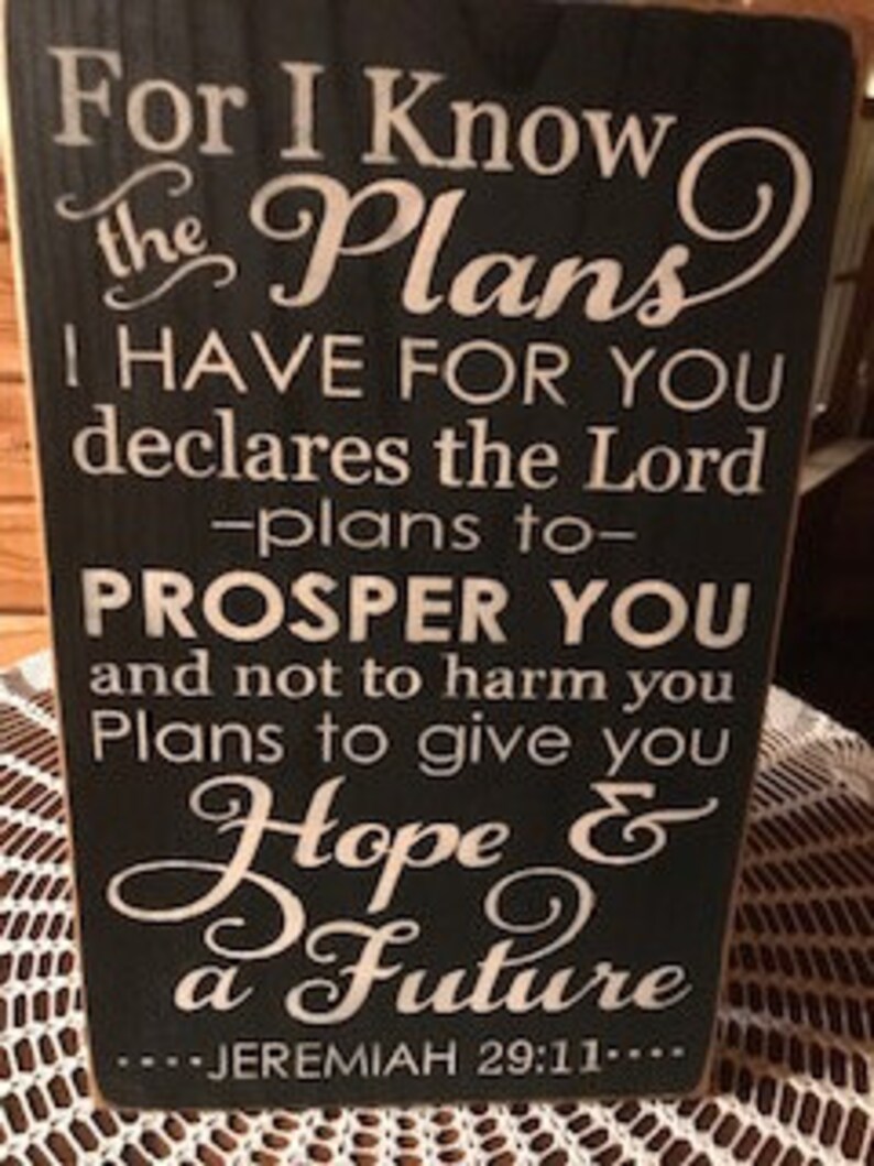 Jeremiah 29:11 sign 18x12 FREE SHIPPING Ready to go as pictured image 1