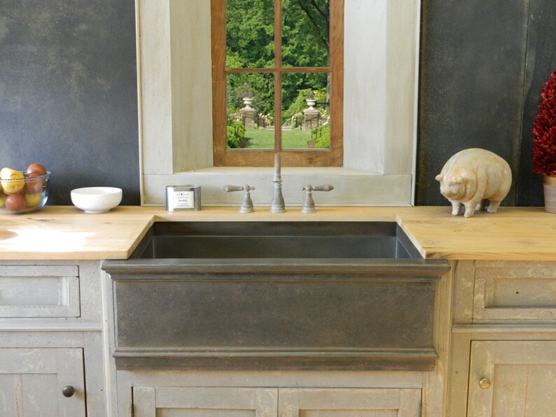 28 Concrete Kitchen Farm Sink With Stainless Insert Etsy